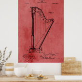 Roos Harp Patent Poster (Keuken)