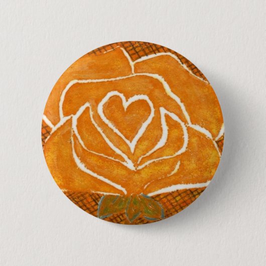 "Roos hart 3" Floral Button (Voorkant)