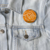 "Roos hart 3" Floral Button (In situ)