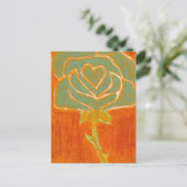 "Roos hart #4" Floral Briefkaart (Staand voorkant)