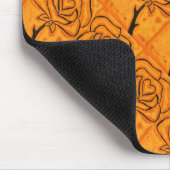"Roos hart #5" Getelegrafeerd patroon Floral Mouse Muismat (Hoek)
