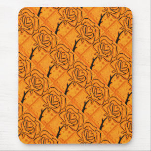 "Roos hart #5" Getelegrafeerd patroon Floral Mouse Muismat