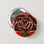 "Roos hart #7" Floral Button (Voorkant /achterkant)
