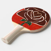 "Roos hart #7" Ping Pong Paddle Tafeltennisbatje (Voorkant Gekanteld)