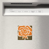 "Roos hart #8" Floral Magnet (Insitu (Vaatwasser))