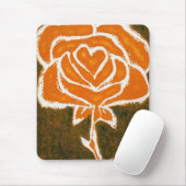 "Roos hart #8" Floral Mousepad Muismat (Met muis)