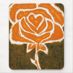 "Roos hart #8" Floral Mousepad Muismat