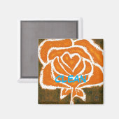 "Roos hart #8" Status van schoonmaakwasmachine Mag Magneet (Voorkant / Achterkant)
