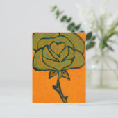 "Roos hart #9" Floral Briefkaart (Staand voorkant)