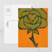 "Roos hart #9" Floral Briefkaart (Voorkant / Achterkant)