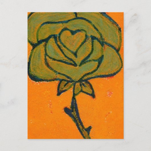 "Roos hart #9" Floral Briefkaart (Voorkant)