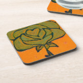 "Roos hart #9" Floral Onderzetter set (Linkerzijde)