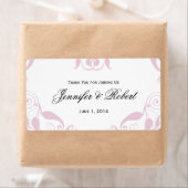 Roos Hart Bloemen Bruiloft Water Flesje Label (Insitu)