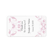 Roos Hart Bloemen Lip Balm Label (Voorkant)