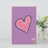 Roos-hart Briefpapier (Staand voorkant)