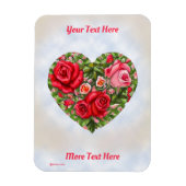 Roos hart Magneet (Verticaal)