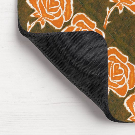 "Roos hart nr. 8" Gekoppelde patroonflora Mousepad Muismat (Hoek)