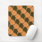 "Roos hart nr. 8" Gekoppelde patroonflora Mousepad Muismat (Met muis)