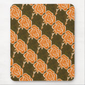 "Roos hart nr. 8" Gekoppelde patroonflora Mousepad Muismat (Voorkant)