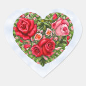 Roos hart Sticker (Voorkant)