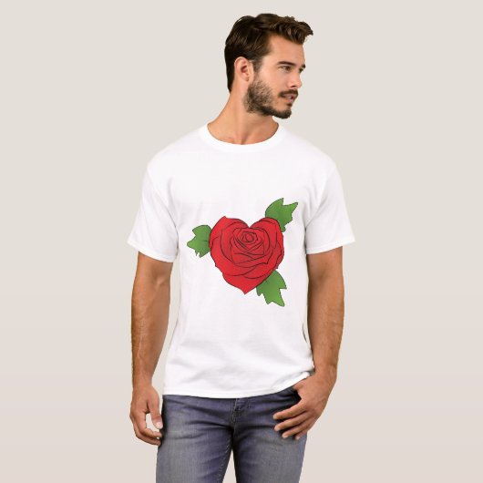 Roos hart t-shirt (Voorkant volledig)