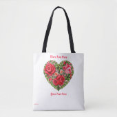  Roos hart Tote Bag (Voorkant)