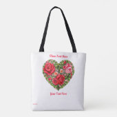  Roos hart Tote Bag (Achterkant)