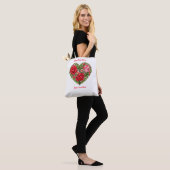  Roos hart Tote Bag (Op model)