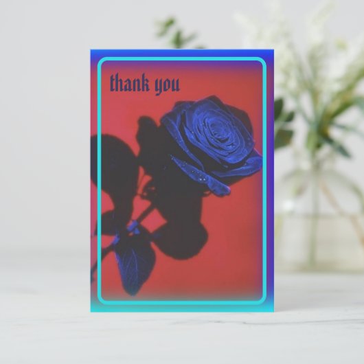 Roos Hartelijk dank Bedankkaart (Staand voorkant)