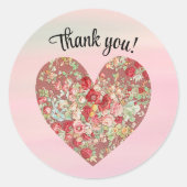   Roos Hartelijk dank Ronde Sticker