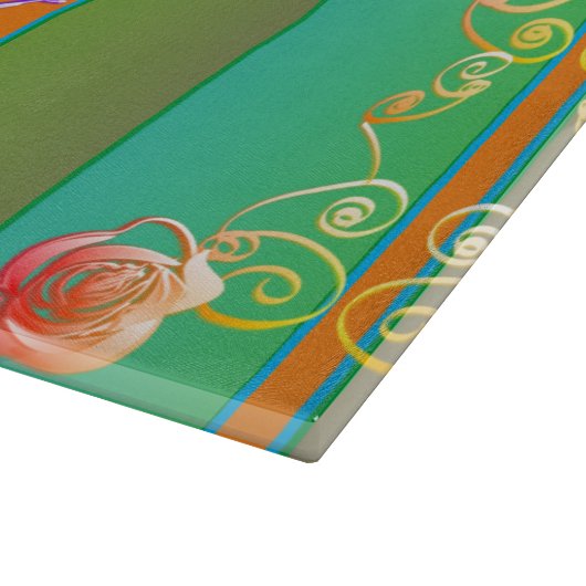 Roos Harten Abrikozen en Groene Snijraad Snijplank (Hoek)