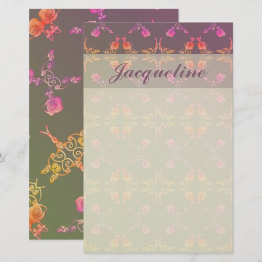 Roos harten en krottenbakkerij briefpapier (Voorkant / Achterkant)