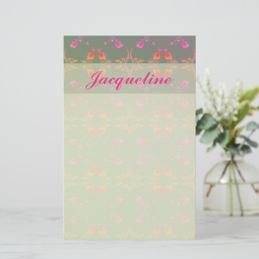 Roos harten en krottenbakkerij briefpapier (Staand voorkant)