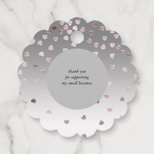 roos harten handgemaakt met liefde monogram bedankjes labels (Achterkant)