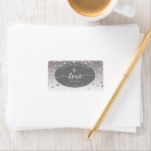 roos harten handgemaakt met liefde monogram vierka etiket (Insitu)