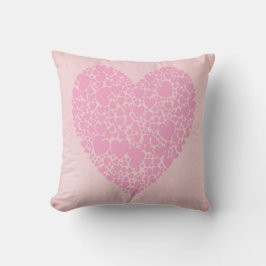 Roos harten kussen