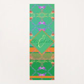 Roos Harten op Blauwgroen en abrikozenvlees Yogamat (Voorkant)