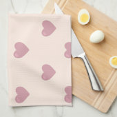 Roos harten theedoek (Quarter Fold)