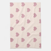 Roos harten theedoek (Verticaal)