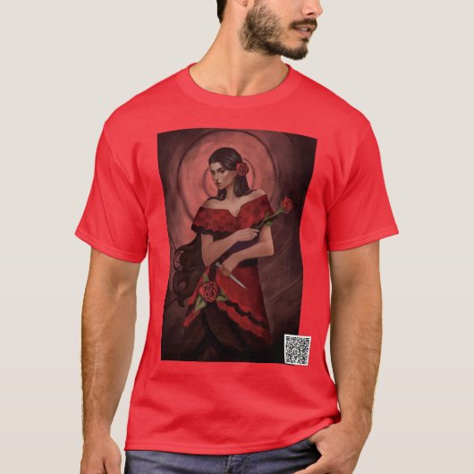 Roos, hartenkoningin t-shirt (Voorkant)
