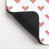 Roos hartpatroon muismat (Hoek)