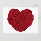 Roos hartvorm briefkaart (Voorkant)