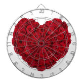 Roos hartvorm dartbord (Voorkant)