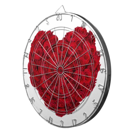 Roos hartvorm dartbord (Voorkant Rechts)