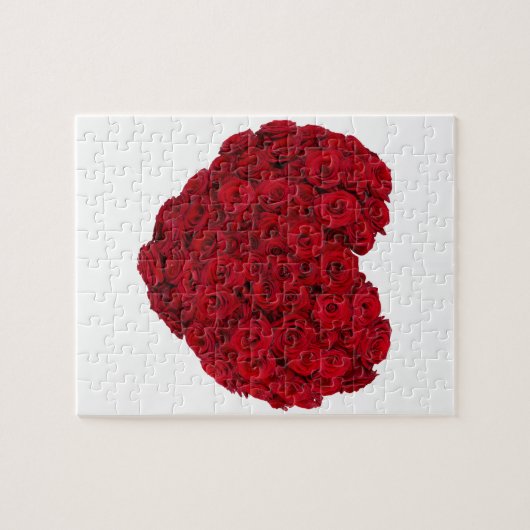 Roos hartvorm legpuzzel (Horizontaal)