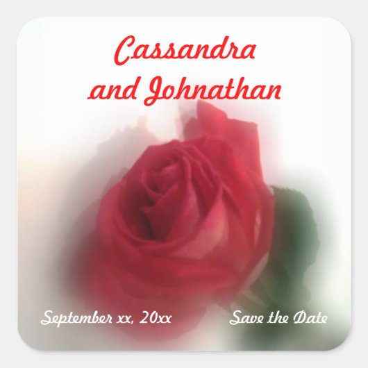 Roos Haze Save the Date Sticker (Voorkant)