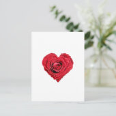 Roos Heart Briefkaart (Staand voorkant)