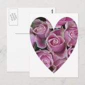 Roos Heart Briefkaart (Voorkant / Achterkant)