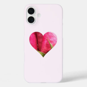 Roos Heart iPhone 16 Plus Hoesje