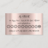 Roos Heart Gift Certificate Black 10 Loyalty Afsprakenkaartje (Achterkant)